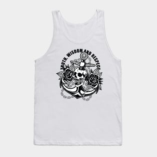 Pirates skull and anchor Tank Top